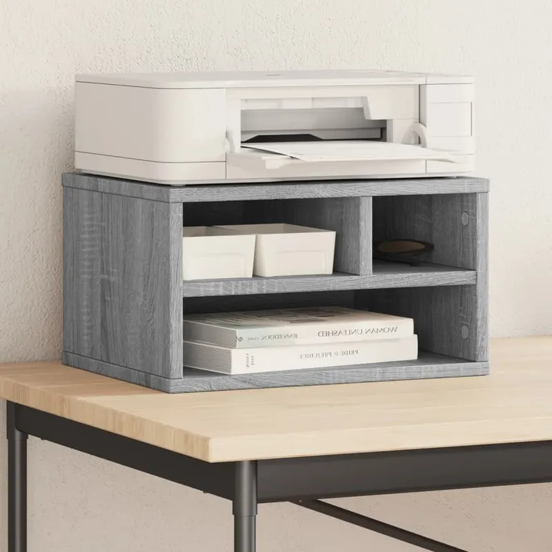Druckerständer grigio Sonoma 40x32x22,5 cm derivato del legno
