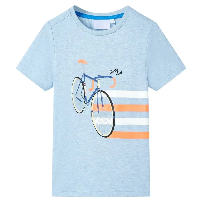 T-shirt pour enfants mélange bleu pâle 140