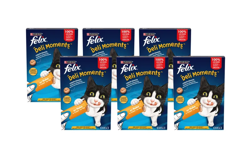Felix Katzen-Snack Deli Moments Huhn 6x 4 x 10g