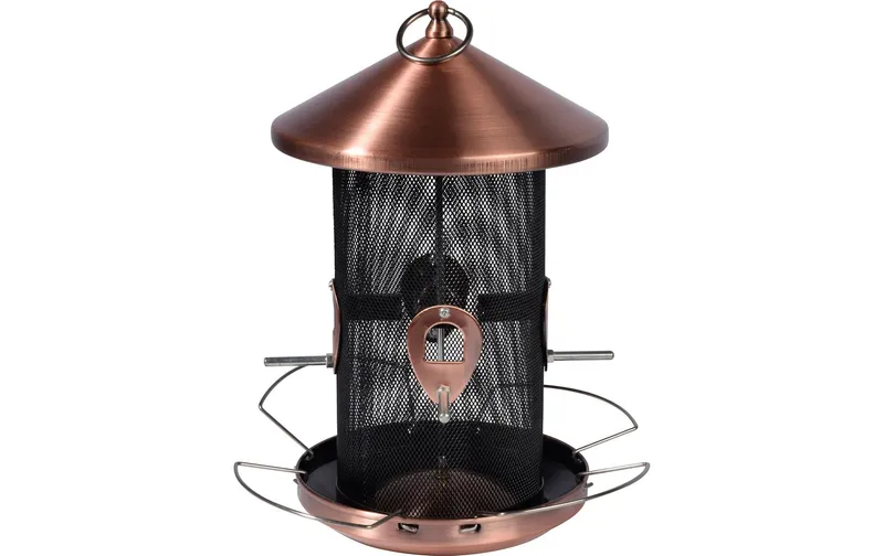 dobar Futterspender XXL, 20 x 20 x 32 cm, Metall, Kupfer
