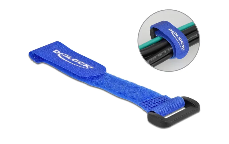 Delock Klettkabelbinder blue 150 mm x 20 mm 5 pieces