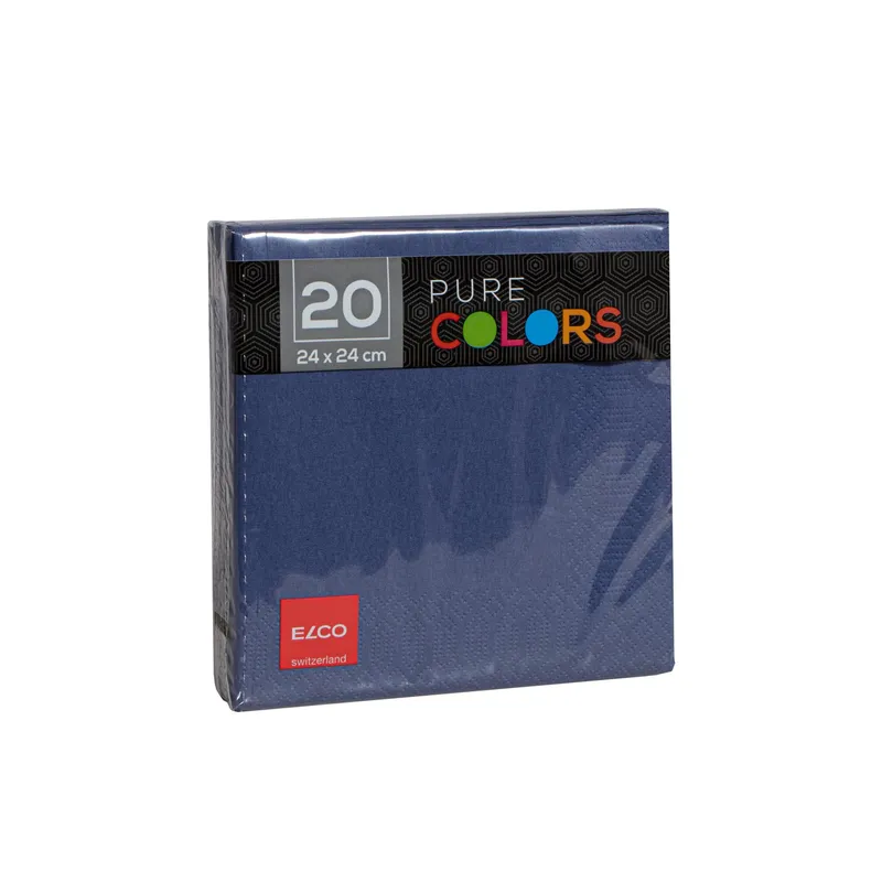 ELCO Papierservetti 24 cm x 24 cm, Blu scuro