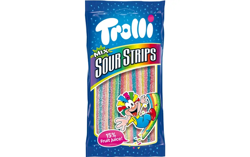 Trolli Gummibonbons Mix Sour Strips 85 g