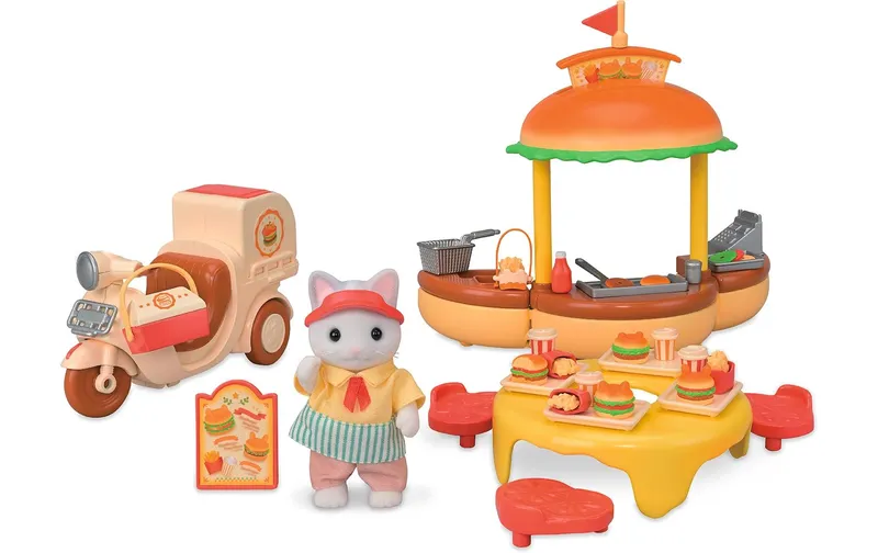 Sylvanian Families Sylvanian Families Mobiler Hamburger Imbiss avec Figur