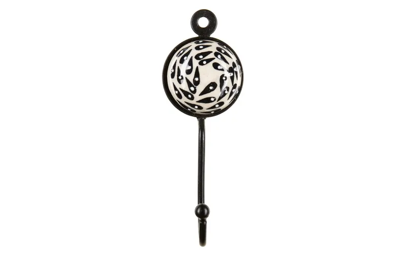 Tranquillo Wandhaken handbemalt Beige/black