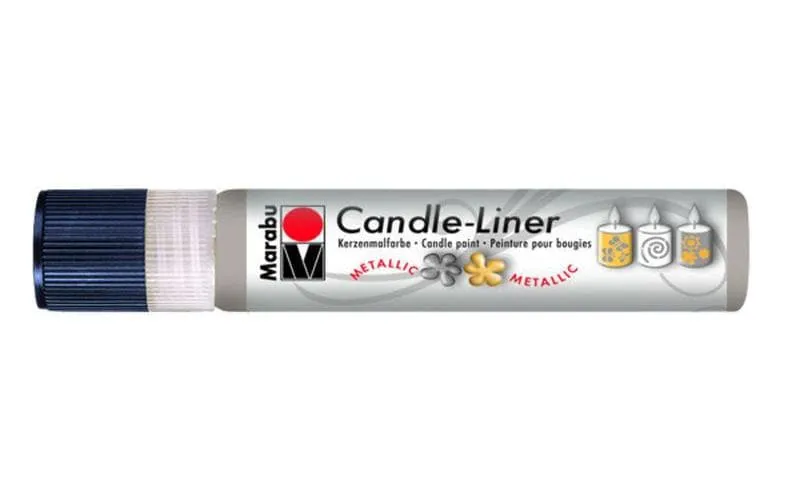 Marabu Kerzenmalfarbe Candle-Liner 25 ml, Silber