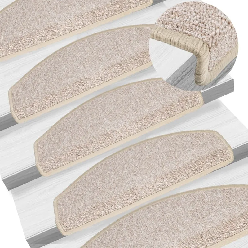 Stufenmatten 10 Stk. 65x24x4 cm Taupe Halbrund Groß
