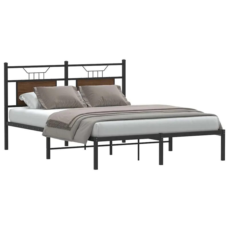 Bettgestell ohne Matratze marrone Eiche 140x190 cm derivato del legno