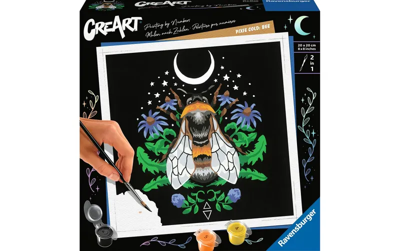 Ravensburger Malen nach Zahlen Pixie Cold Bee quadratisch 20 x 20 cm