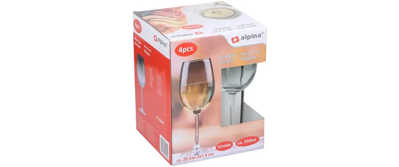 alpina biancoweinglas Rauch 350 ml, 4 pezzi, trasparente