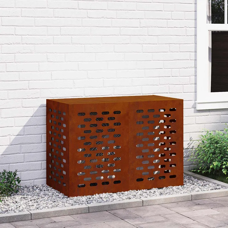 Klimaanlagenabdeckung Rostoptik 100 x 50 x 70 cm
