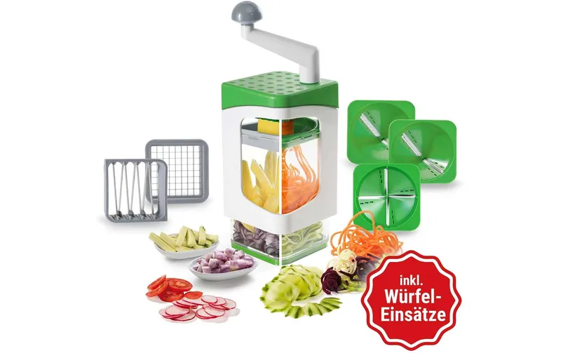 Genius Gemüseschneider Nicer Dicer Julietti 13-teilig, verde/bianco