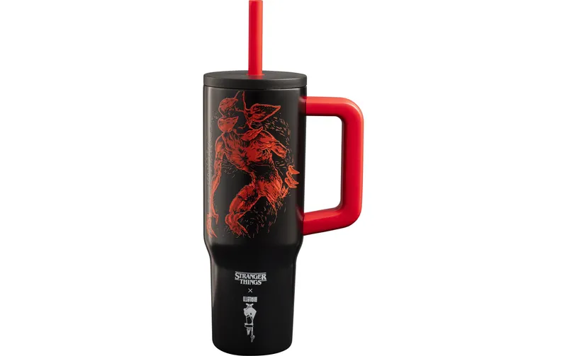 Bialetti Trinkbecher Stranger Things, 900 ml, Schwarz / Rot