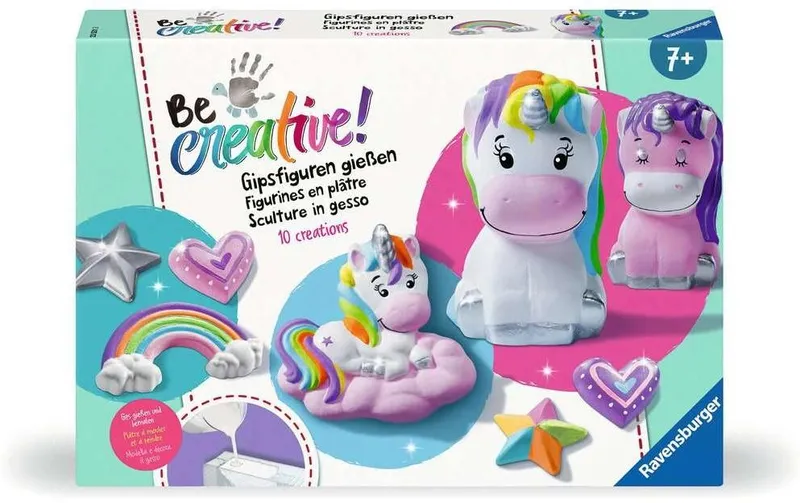 Ravensburger Bastelset BeCreative – Gipsfiguren Einhorn