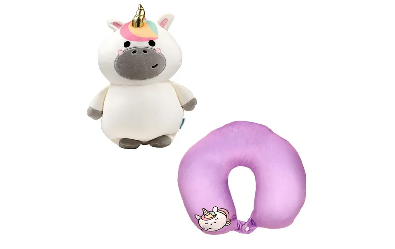 Sombo Reisekissen Plüsch 2 in 1 Einhorn