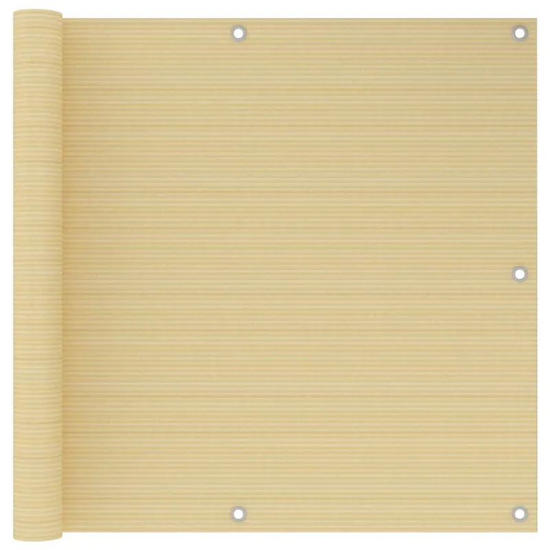 Balkon-Sichtschutz Beige 90x300 cm HDPE