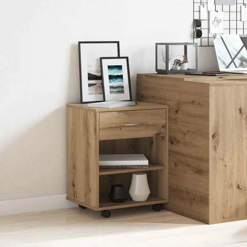Rollcontainer Artisan-Eiche 46x36x59 cm derivato del legno