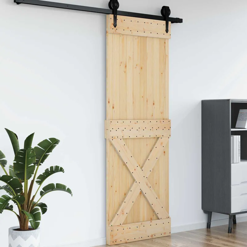 Tür NARVIK 80 x 210 cm Massivkiefer (Unbehandelt) Natur