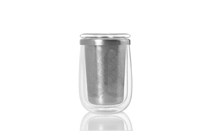 AdHoc Tee-Set Fusion Glass 400 ml, 1 pezzi, Silber/trasparente
