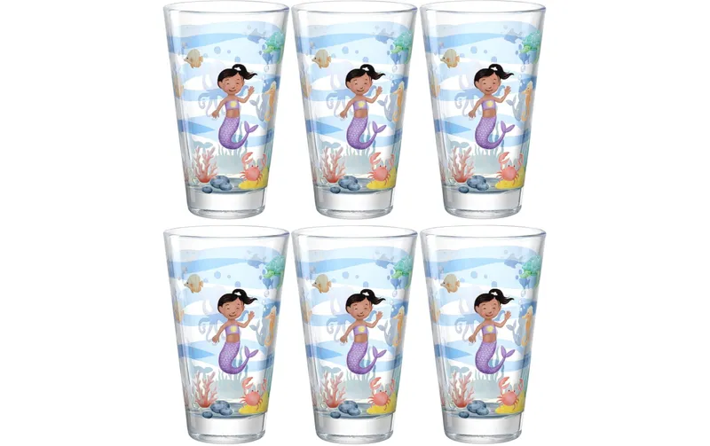 LEONARDO Kindertrinkglas Avventura 300 ml, 6 Stück, Meer