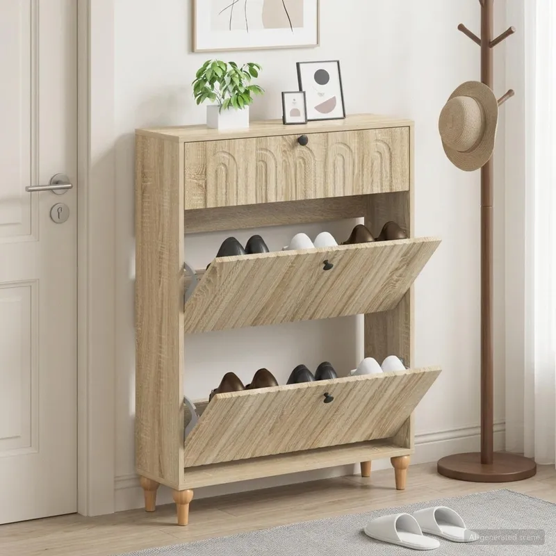 Cabinet à chaussures ALKMAAR 78 x 24 x 103 cm Bois d'ingénierie