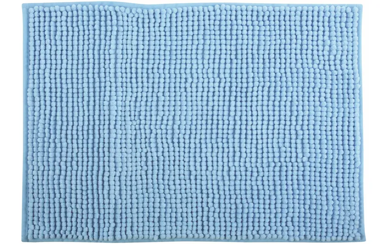 MSV Badteppich Chenille 40 x 60 cm, Hellblau
