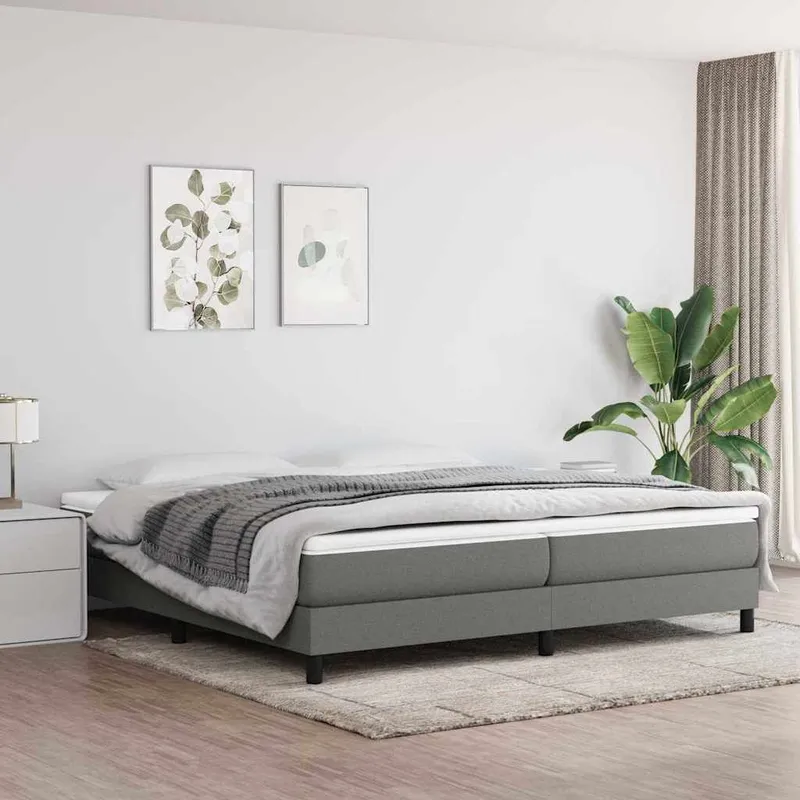 letto boxspringgestell Dunkelgrau 200x200 cm tessuto