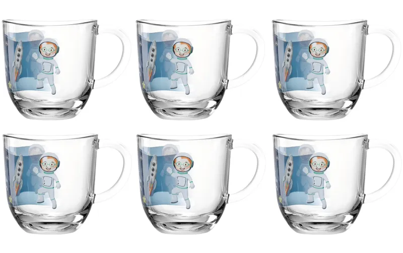 LEONARDO Kindertasse Avvenutura 280 ml, 6 Stück, Weltall