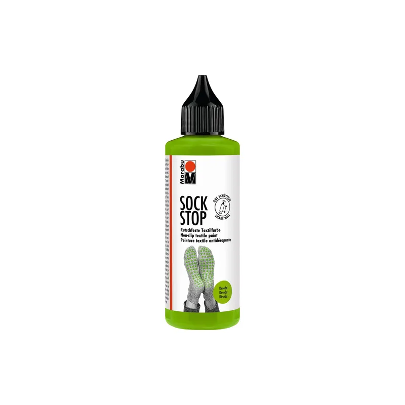 Marabu Textilfarbe Antirutsch Sock Stop 90 ml, Reseda