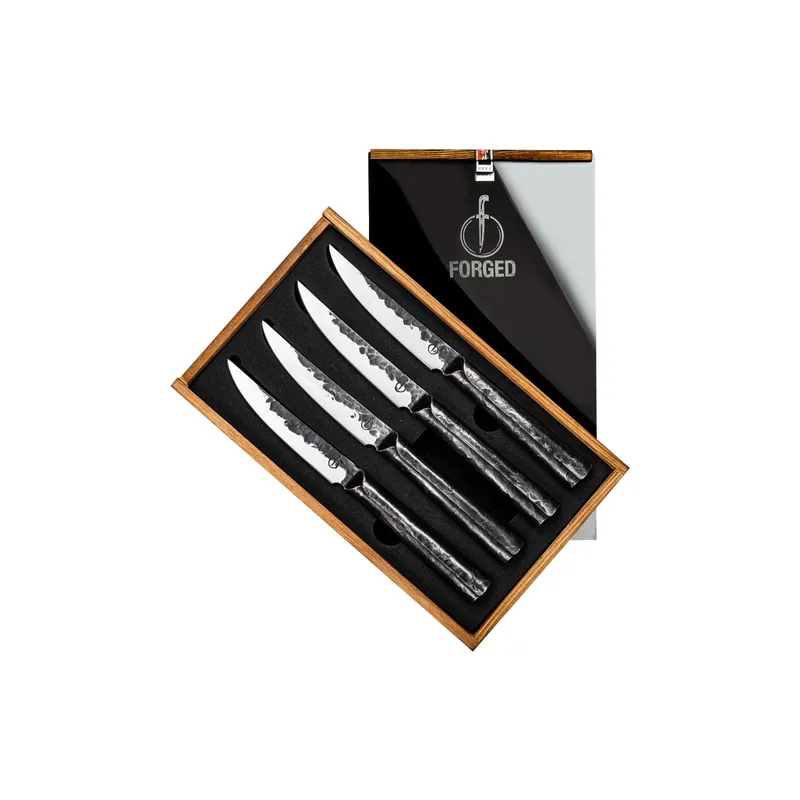 Forged 4tlg. Brute Steakmesserset Silber