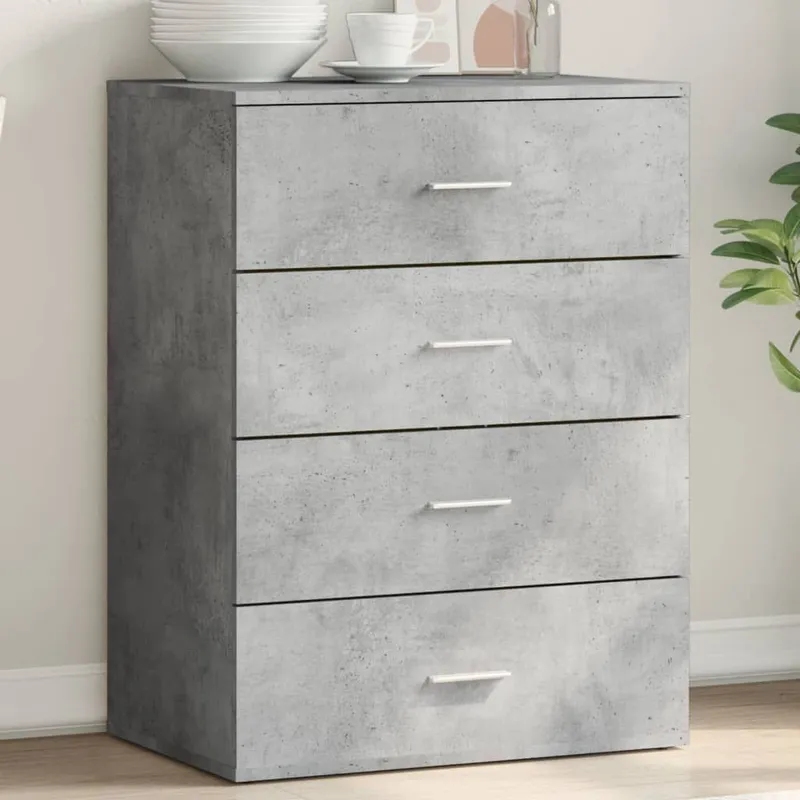 Sideboard Betongrau 60x39x80 cm Holzwerkstoff