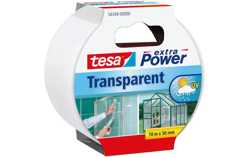 tesa Klebeband Extra Power 50 mm x 10 m, transparent