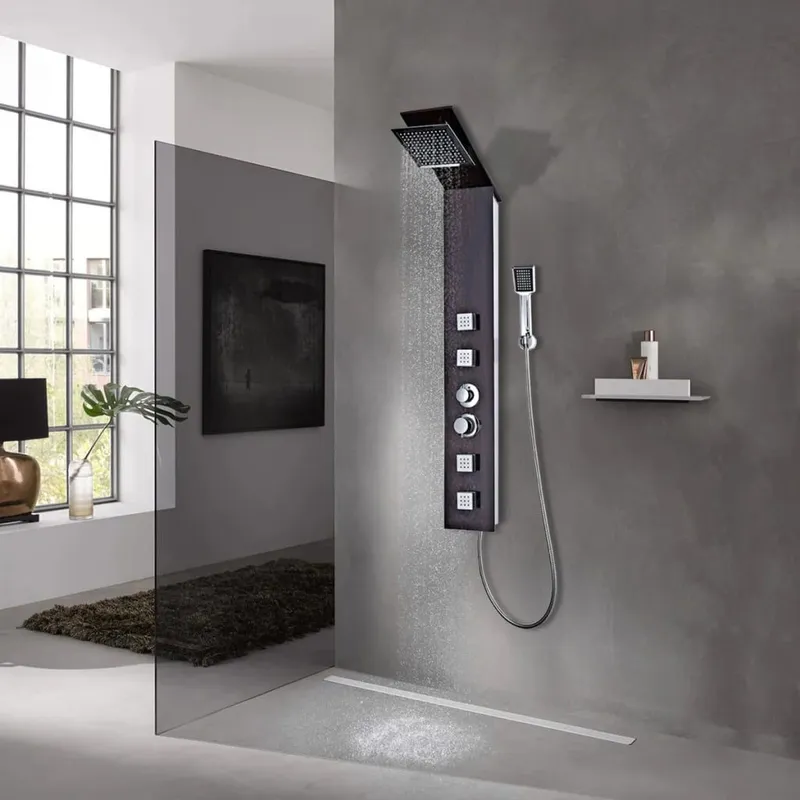 Duschpaneel-System Glas marrone