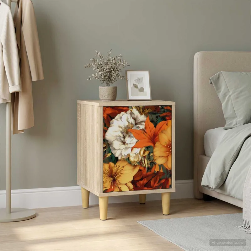 Soprammobile da notte GENNEP Sonoma Fichisso 36 x 33 x 50 cm Materiale ligneo composto