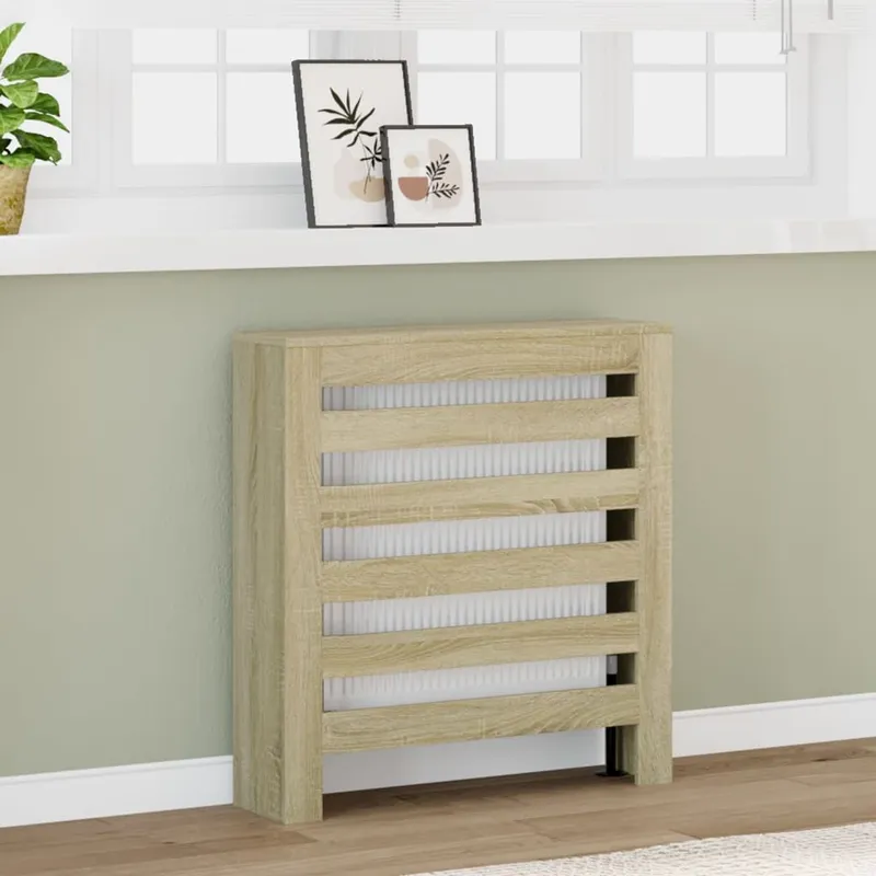 Cache-radiateur chêne sonoma 78x20x82 cm bois d'ingénierie