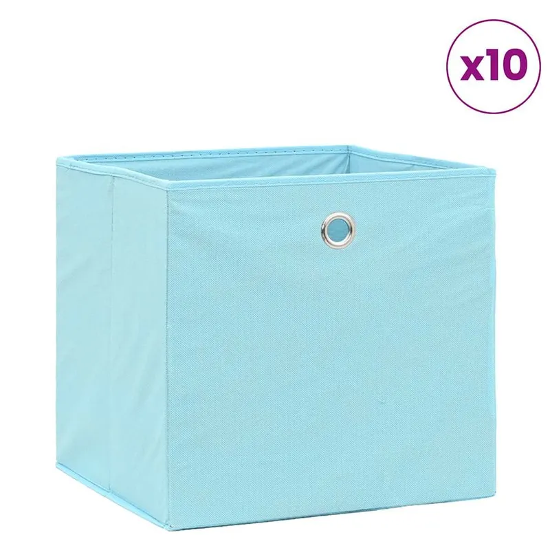 Aufbewahrungsboxen 10 Stk. Vliestessuto 28x28x28 cm Babyblau