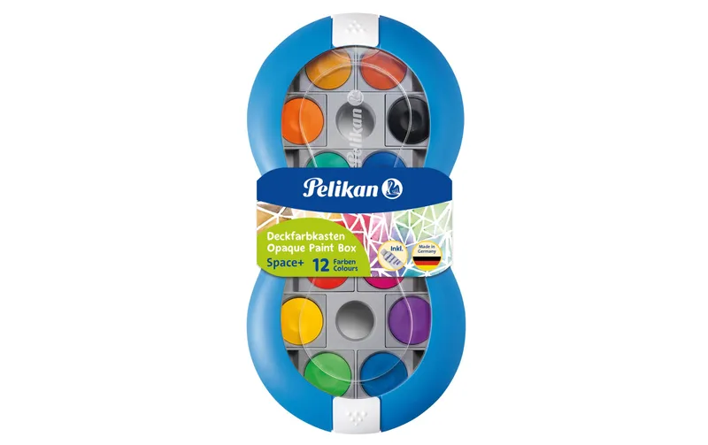 Pelikan Wasserfarbe Space+ bleu, 12 pièces, multicolore