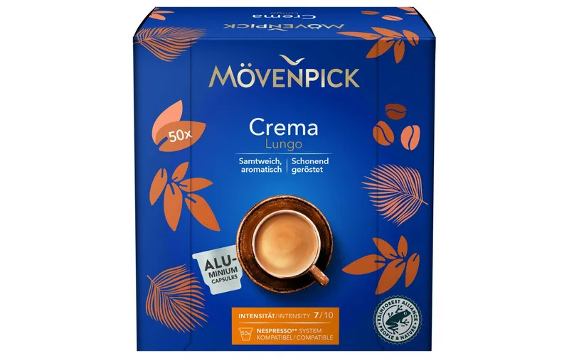 Mövenpick Kaffeekapseln Lungo Crema 50 pièces