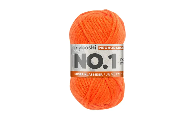 myBoshi Wolle Nr.1 Neonorange 50 g, 55 m