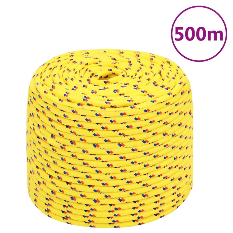 Corde de bateau Jaune 10 mm 500 m Polypropylène