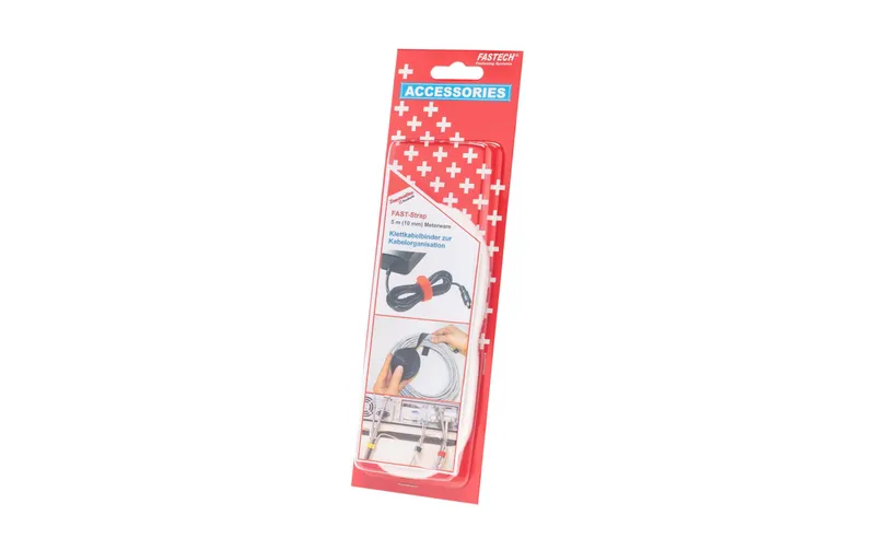 FASTECH Klettkabelbinder ETN 10 mm x 5 m, blanc