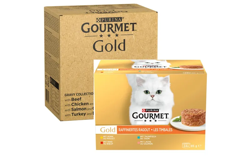 Purina Gourmet Gold Zarte Häppchen in Sauce 96 x 85 g + 24 x 85 g