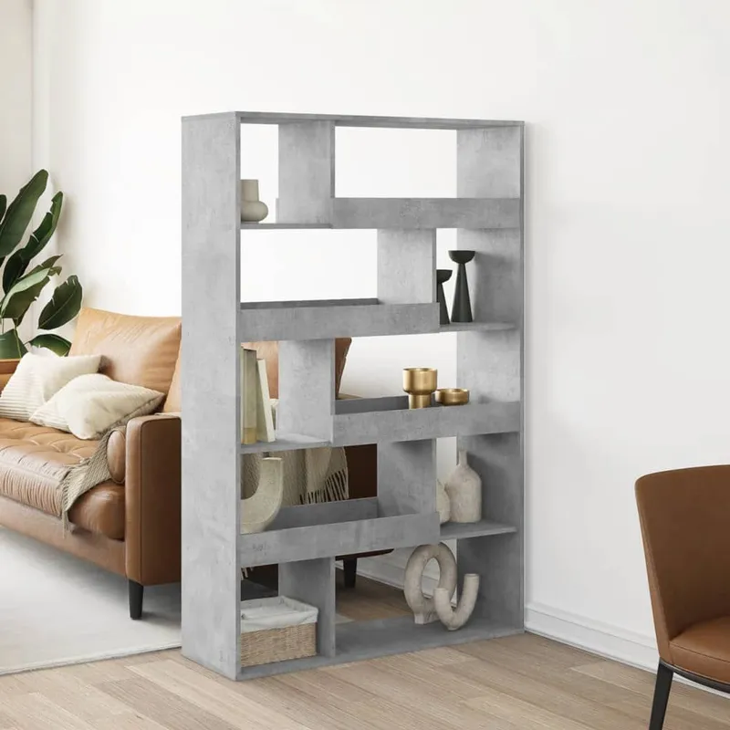 Bücherregal Betongrau 100x33x156,5 cm derivato del legno