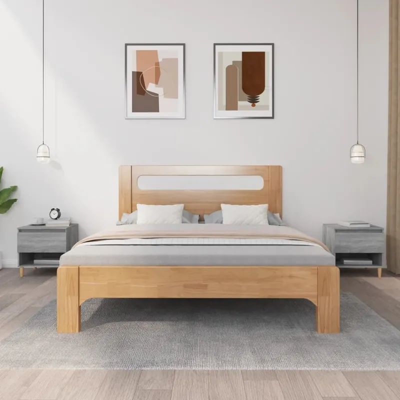 Nachttische 2 Stk. grigio Sonoma 50x46x50 cm derivato del legno