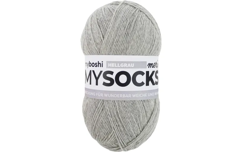 myBoshi Wolle Mysocks Merino Hellgrau