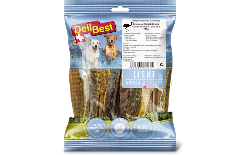 DeliBest Kaustange Light Strauss Sticks, 200g