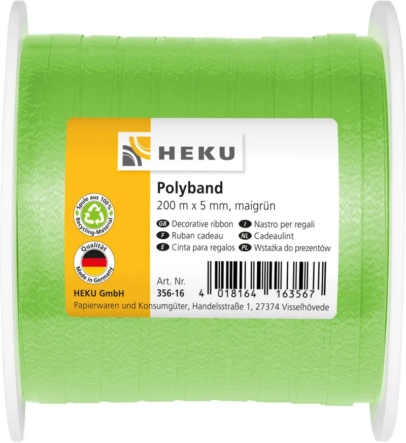 Geschenkband Polyband grün
