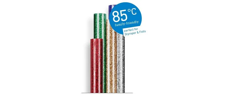 Steinel Heissklebesticks Glitzer 85° Ø 7 mm 150 mm, 96g, 16 Sticks