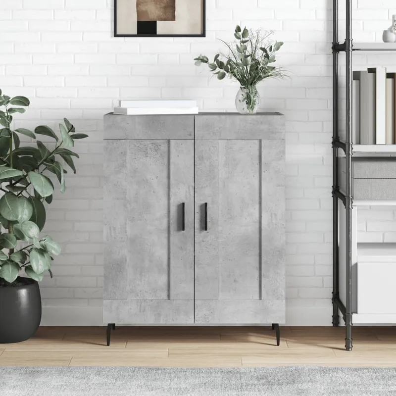 Sideboard Betongrau 69,5x34x90 cm derivato del legno