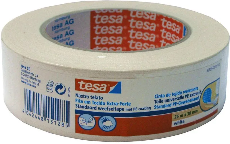 tesa Klebeband 25 m x 38 mm, blanc 38 mm x 25 m, blanc